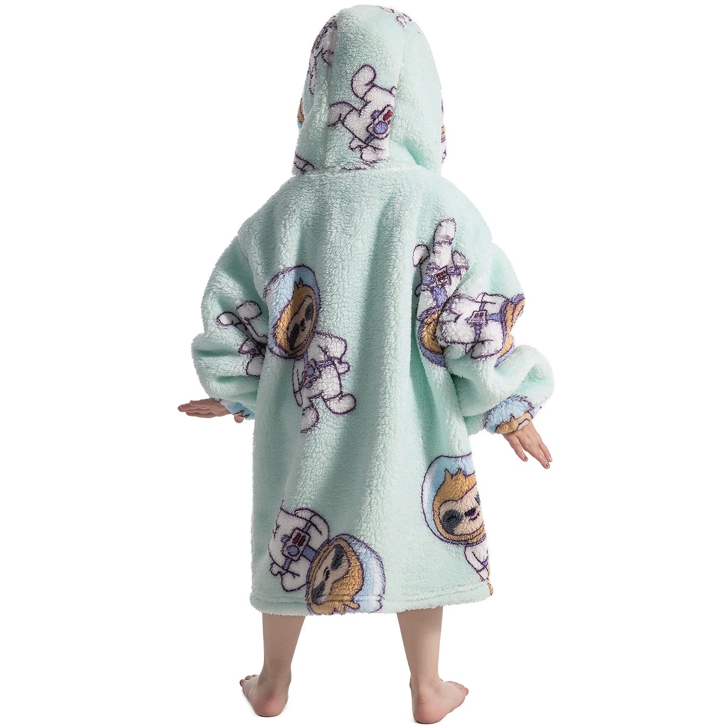 Wearable Blanket Hoodie - Kids - Astronaut Sloth