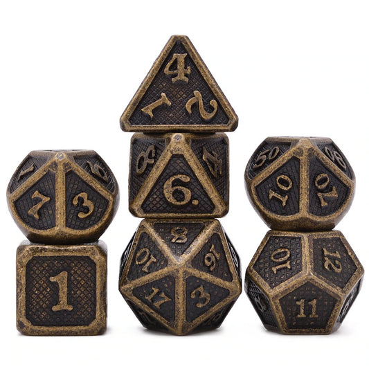 Chipped Bronze Dragon Scales Dice Set