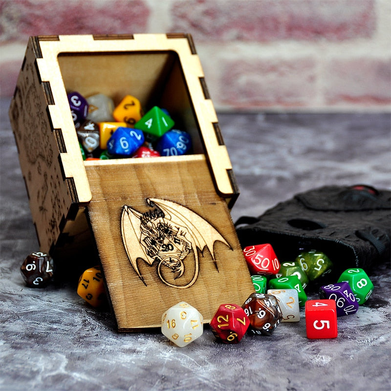 Dice Box with Dragon & D20