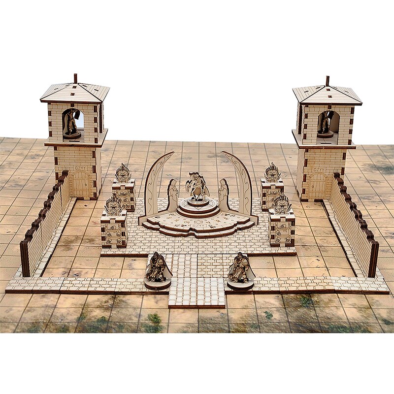 Demonic Altar with Pillars and Guard Mini