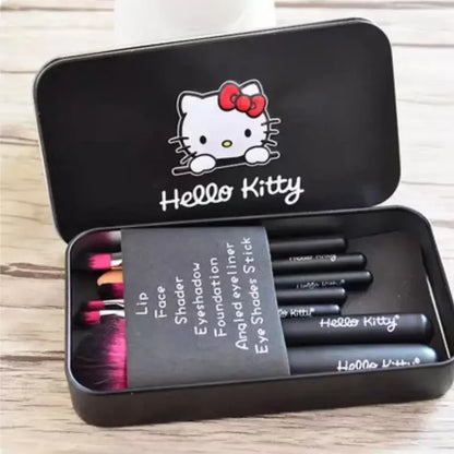 Hello Kitty Makeup Brushes Gift Box - Black and Pink