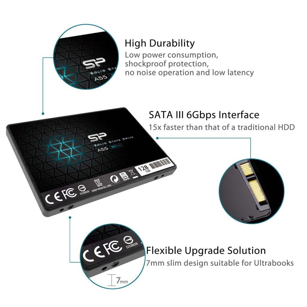 Silicon Power  SATA III 2.5'' SSD 128GB-1TB