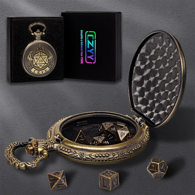 Micro Dice with Pocket Watch Dice Carrier