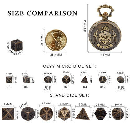 Micro Dice with Pocket Watch Dice Carrier