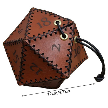 D20 Shaped Leather Bag