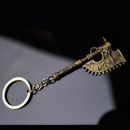 Chaos Chainsaw Axe Key Ring