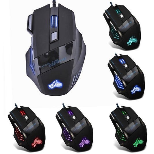 Wired LED Gaming Mouse - Dragons Head