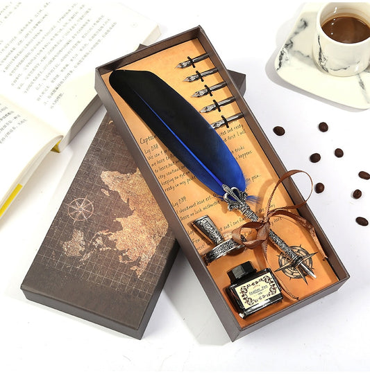 Feather Calligraphy Writing Set