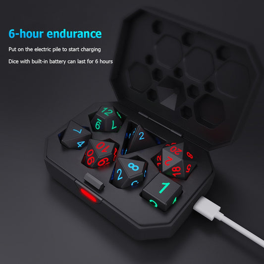 Rechargeable LED Dice Set