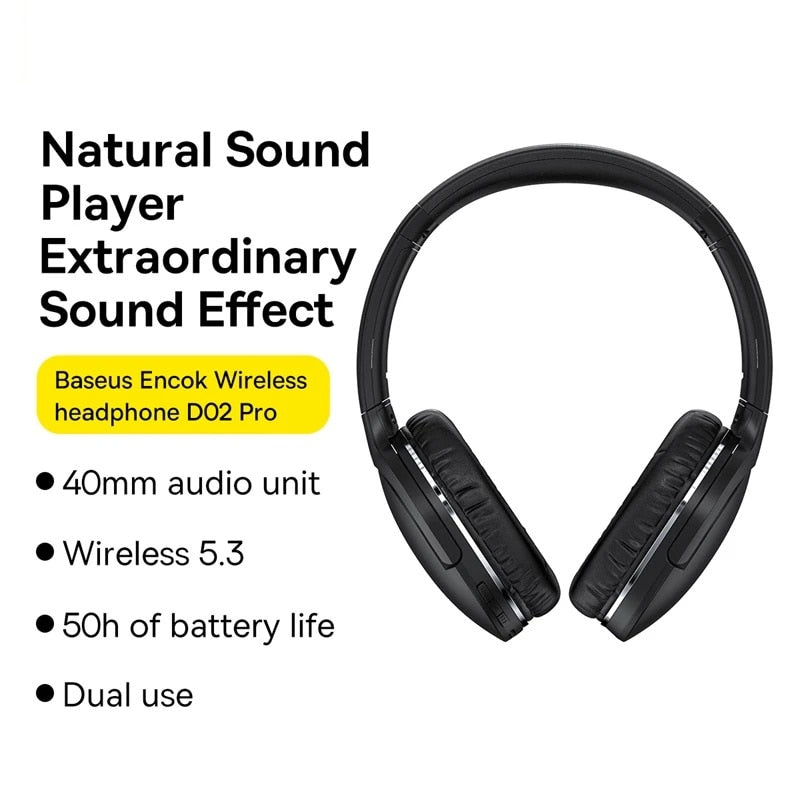 Baseus D02 Pro Wired/Wireless Headphones